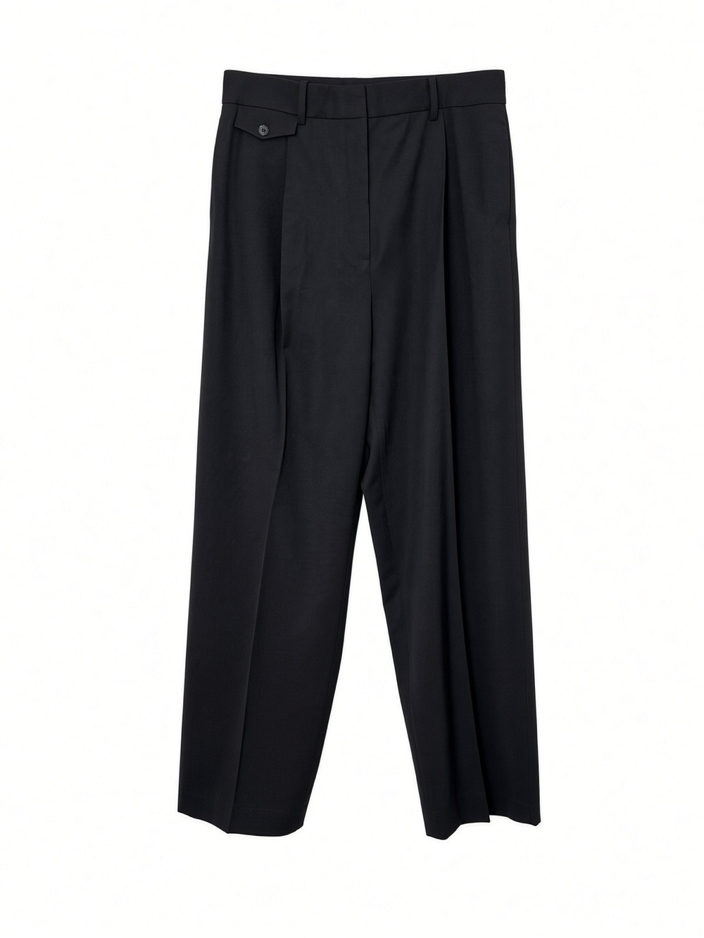 Atelier & Other Stories Black Wool Blend Trousers 14 Pleated Tall 33” inseam